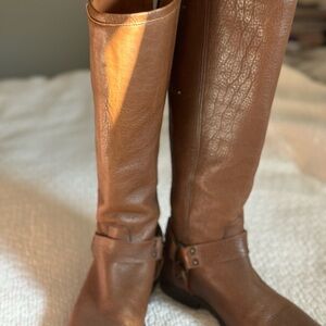 Frye tall moto boots